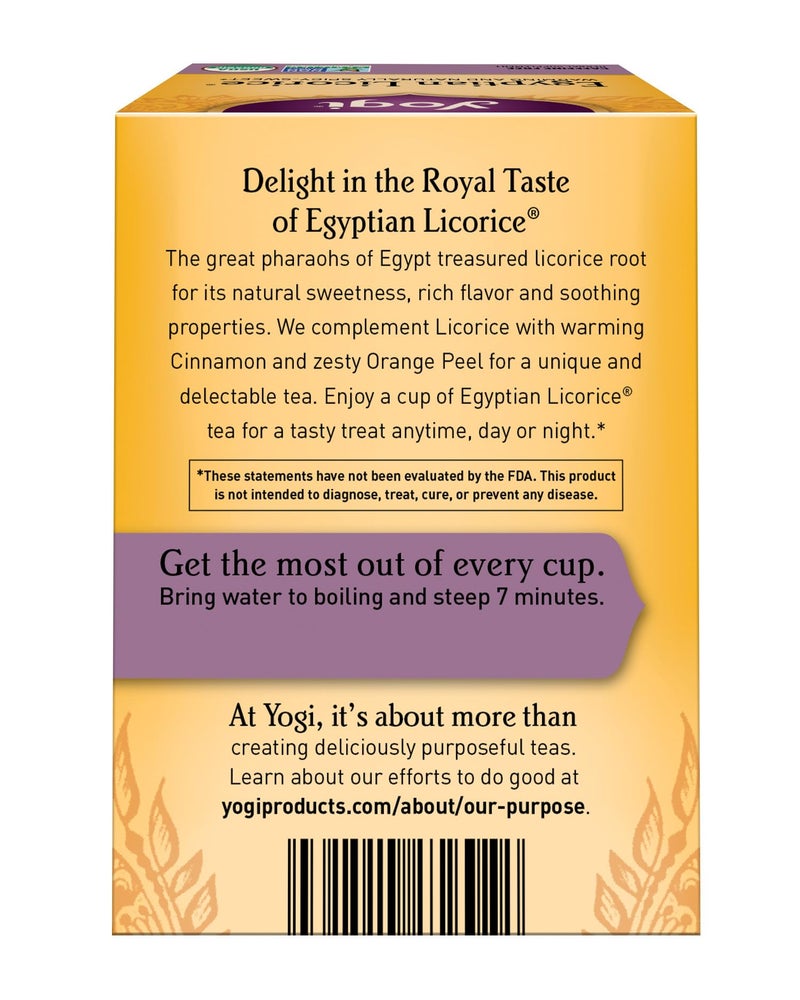 Yogi Tea, Egyptian Licorice, 16 Count, Packaging May Vary - Image 2