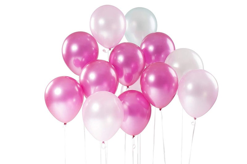 HK Balloons100Pcs Magenta Pink White Latex Balloons Premium Helium Balloons for Birthday Wedding Valentine Engagement Anniversary Christmas Festival Baby Shower Party Decorations Balloon - Image 2