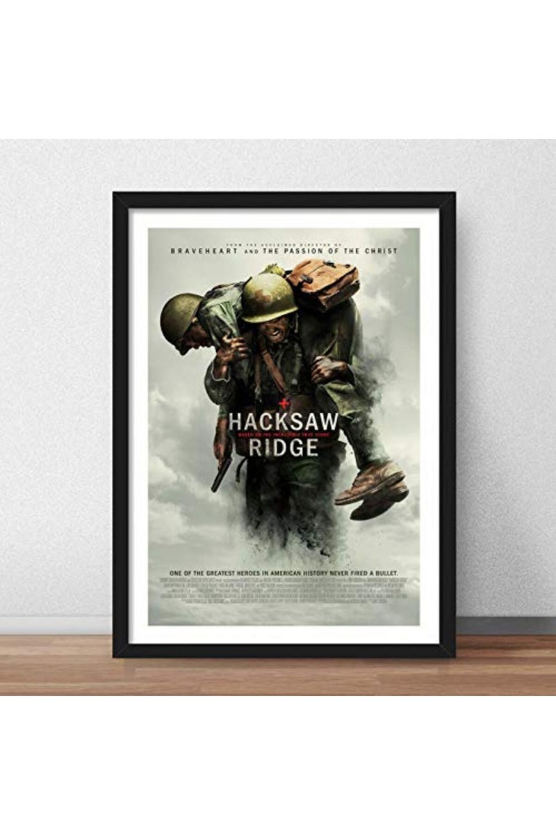 GRAY WALL Hacksaw Ridge Movie Framed Poster - Image 2
