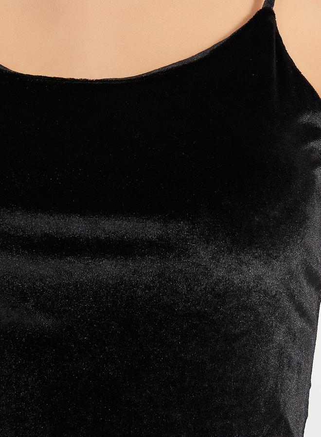 Styli Velvet Look Strappy Cami  - Image 4