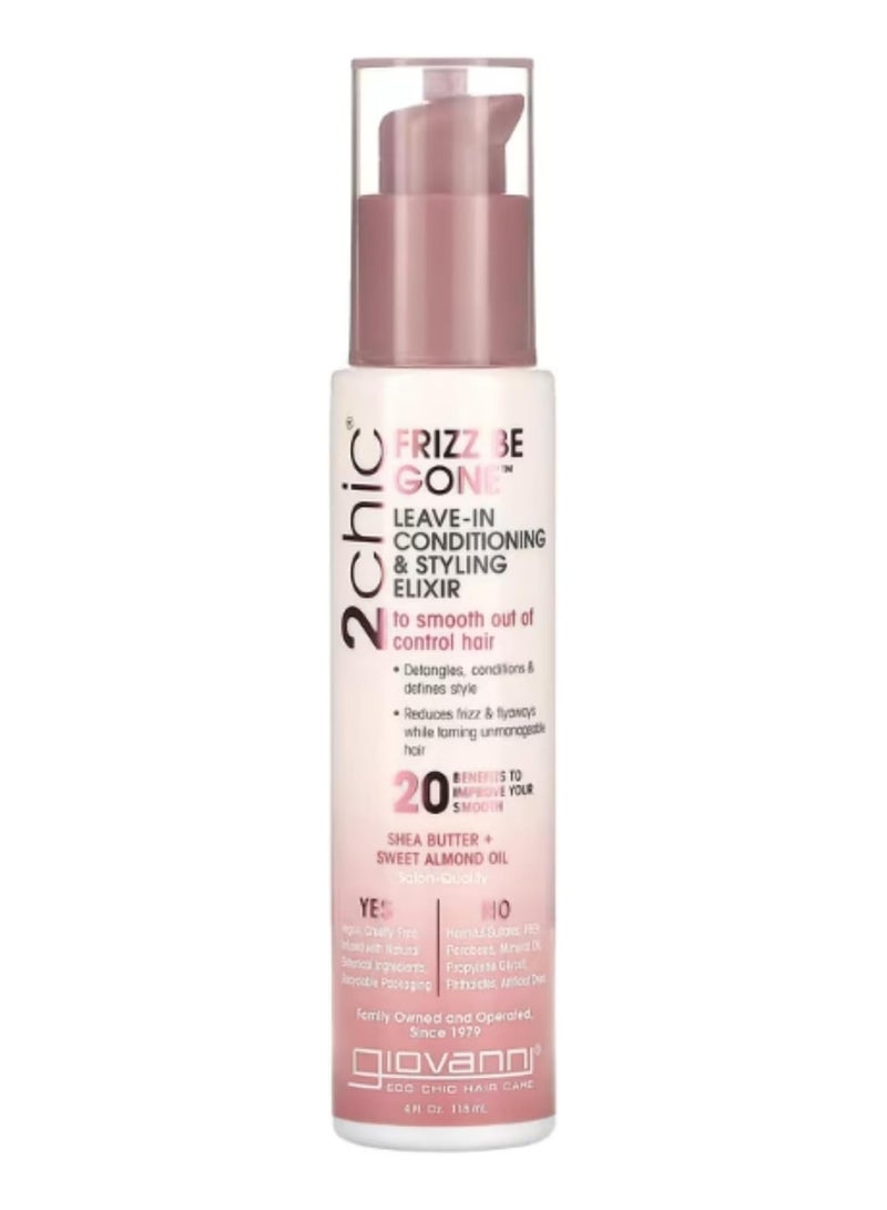 GIOVANNI 2CHIC GIOV 2CHIC FRIZZ BE GONE LEAVE-IN COND & ELIXIR 4OZ:18560 - Image 1
