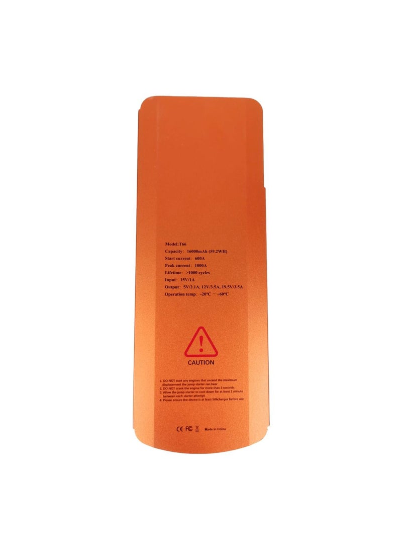 Toby's Toby's Car Multi-Function Jump Starter T66 1200000M For Car/5 Hrs/Start Current 600A/Peak Current 1000A/Capacity 16000mAh (59.2WH)  - Image 2