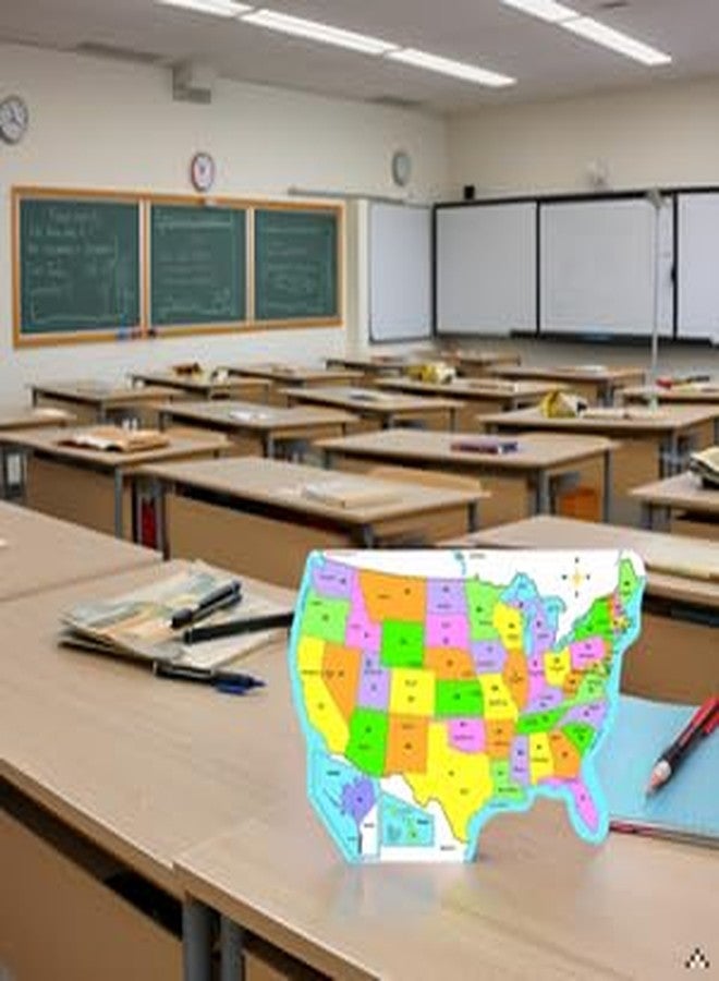 SHAPES ETC. 30 Sheets Labeled U.S. Practice Maps 9in x 19in Social Studies Geography Map Activities Drill and Practice Current Events Learning Games Bulletin Board Decorations DIY Crafts USA Made - Image 3