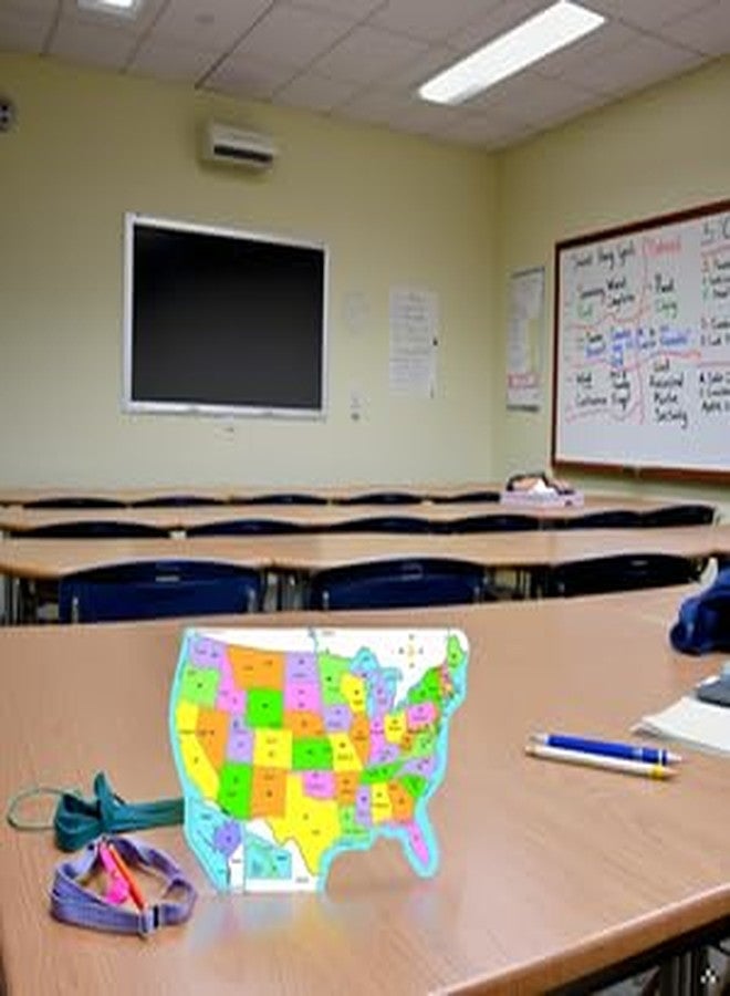 SHAPES ETC. 30 Sheets Labeled U.S. Practice Maps 9in x 19in Social Studies Geography Map Activities Drill and Practice Current Events Learning Games Bulletin Board Decorations DIY Crafts USA Made - Image 4