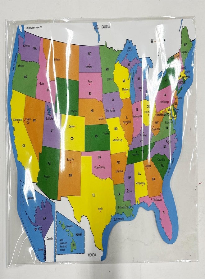 SHAPES ETC. 30 Sheets Labeled U.S. Practice Maps 9in x 19in Social Studies Geography Map Activities Drill and Practice Current Events Learning Games Bulletin Board Decorations DIY Crafts USA Made - Image 2