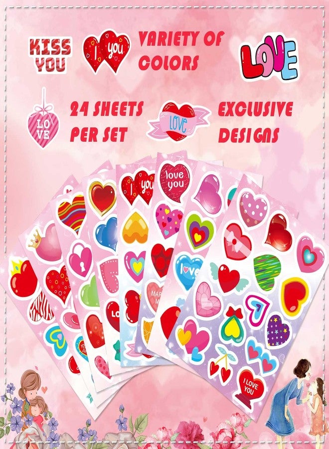 DUJAA Valentine's Day Stickers for Kids Colorful Heart Stickers Valentine's Day Love Decorative Stickers for Gift Box Envelope Wedding Stick Sticker Party Favors Supplies - Image 4