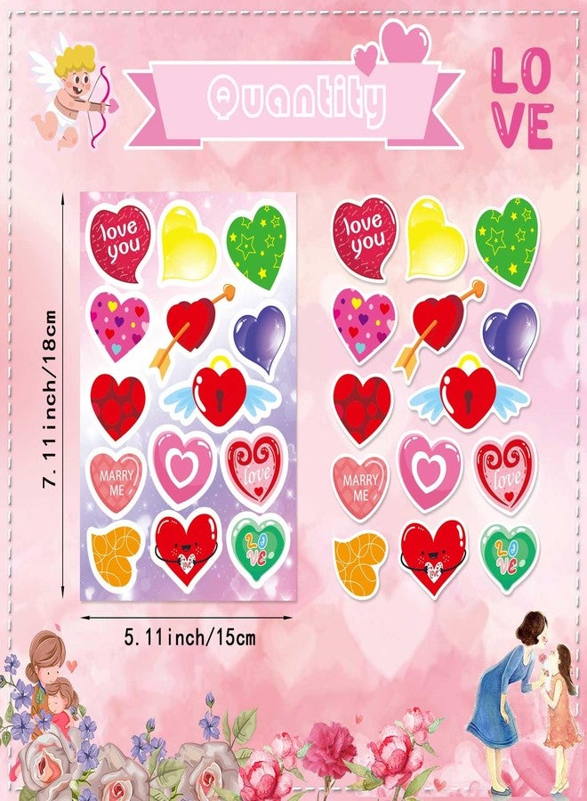 DUJAA Valentine's Day Stickers for Kids Colorful Heart Stickers Valentine's Day Love Decorative Stickers for Gift Box Envelope Wedding Stick Sticker Party Favors Supplies - Image 3