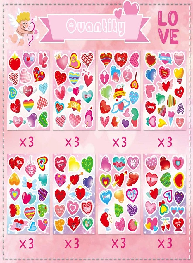 DUJAA Valentine's Day Stickers for Kids Colorful Heart Stickers Valentine's Day Love Decorative Stickers for Gift Box Envelope Wedding Stick Sticker Party Favors Supplies - Image 2