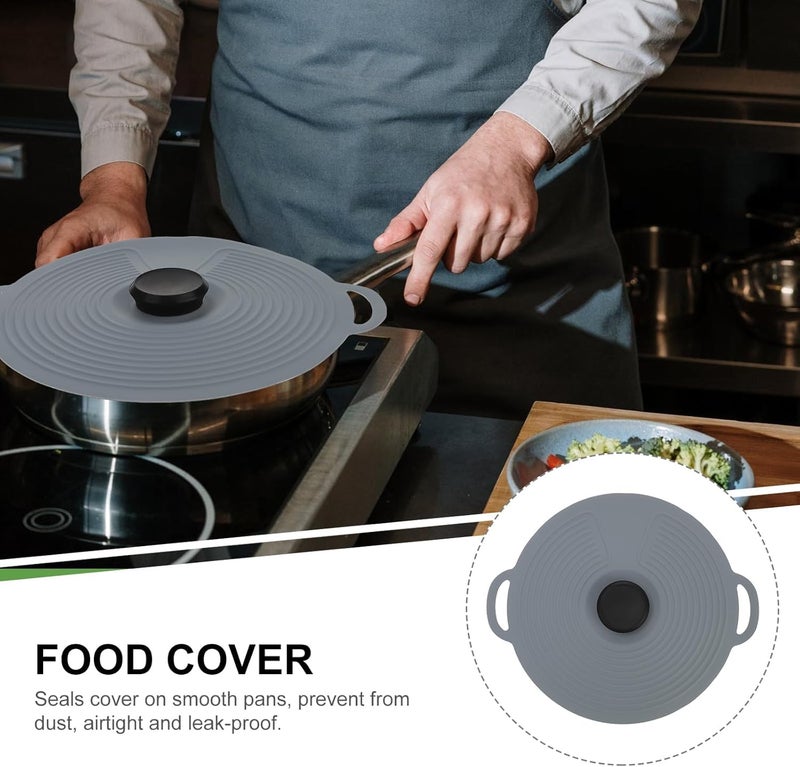 PRAMANTA Multipurpose Lid with Knob Suitable for Pots Pans Kadhai Tawa Easy to Clean Hold Silicone Cooking Lid 3 Sizes Medium - Image 3