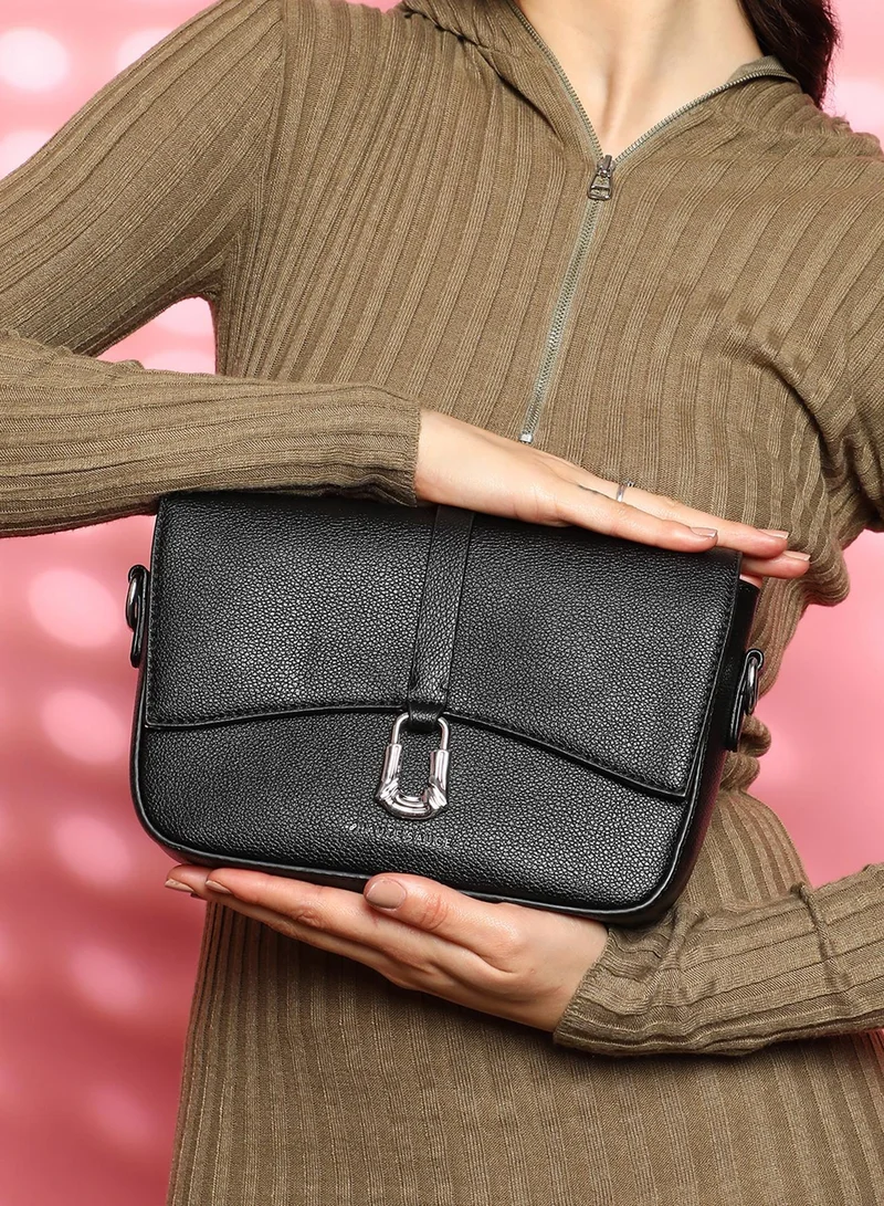 Haute Sauce  Women's The Hanging Buckle Sling Bag - Midnight Black for Women | Best Price UAE
