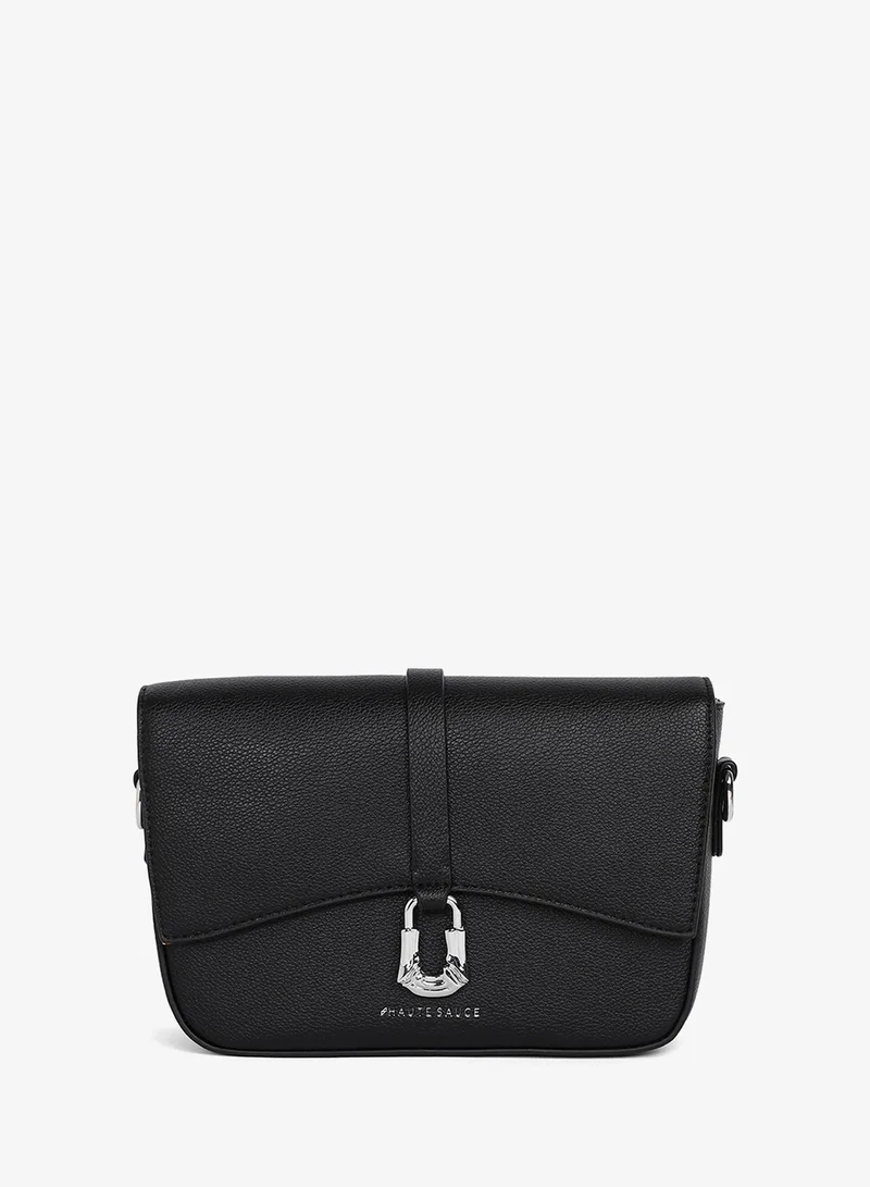 Haute Sauce  Women's The Hanging Buckle Sling Bag - Midnight Black for Women | Best Price UAE