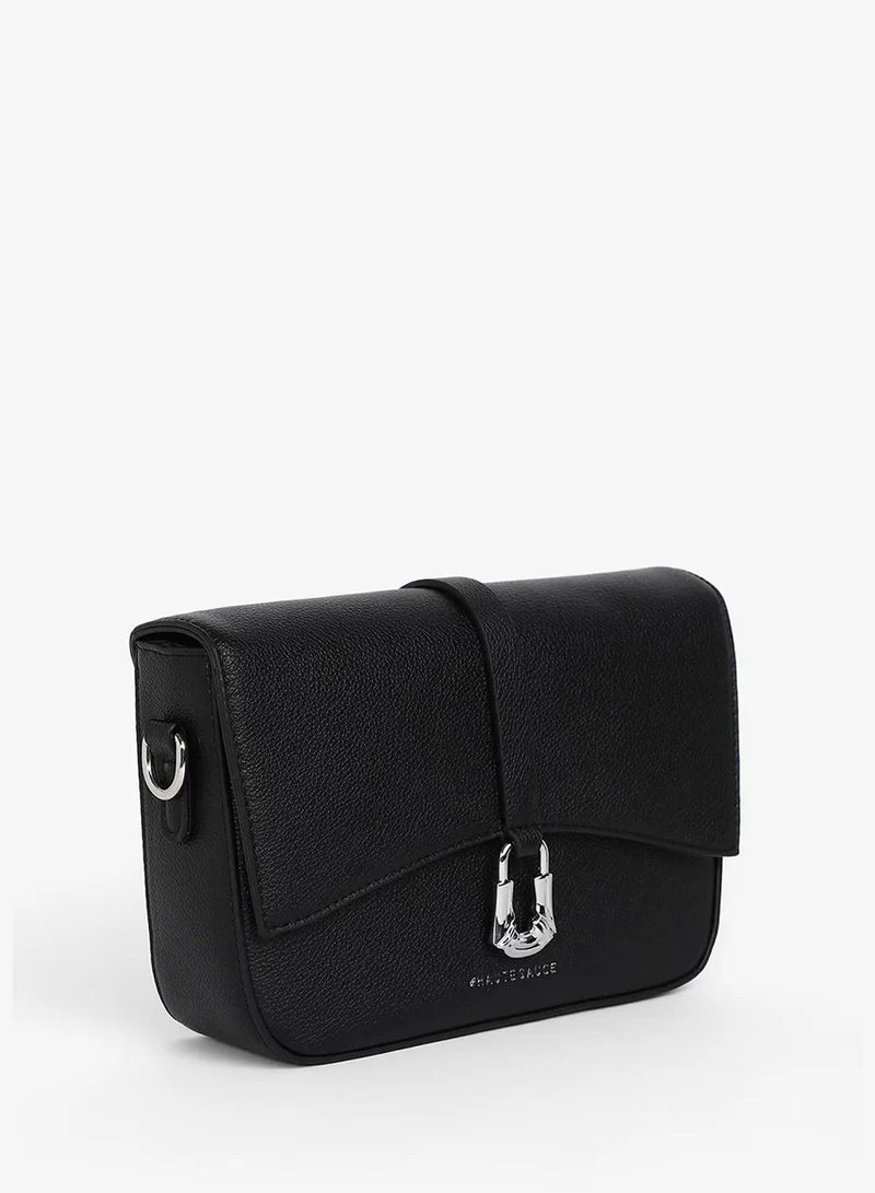 Haute Sauce  Women's The Hanging Buckle Sling Bag - Midnight Black for Women | Best Price UAE