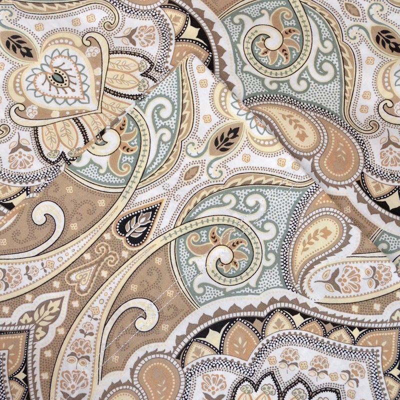 Pointehaven Bedding 4 Pieces Queen 100% Cotton Percale Sheets- Printed Bed Sheet & Pillowcase Sets- Soft Cotton Bed Sheets Set- Fits Mattress 19 inches Deep Pocket (Queen  Cedar) - Image 3