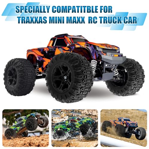 GOUP RC GOUPRC 125mm Hex RC Wheel Tires Set 41 21 Inches 4PCS Swamp Claw Mud Terrain Tires Accessories for Traxxas Mini Maxx 112 RC Crawler Car Truck Buggy - Image 5