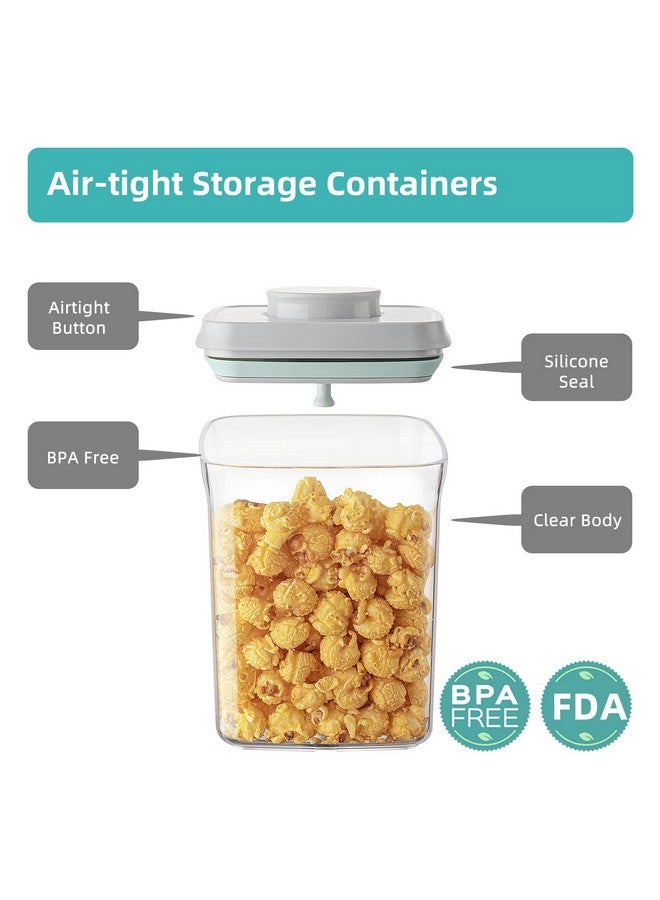 Ankou Airtight Container Set - (380ml 4 Pcs) Stackable One Button Openning Food Containers for Snacks Candy Salt Herbs Spices BPA-Free Tranparent (0.32 QT * 4) - Image 5
