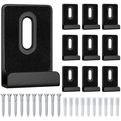 BAGTeck 10Pcs Metal Mirror Clips Wide Channel Mirror Hanger Clip Kit Large Heavy Retainer Clips for Mirrors with Screw Mirror Clips for Wall Mounting Frameless Mirror Billboard Displays Tile Display - Image 1