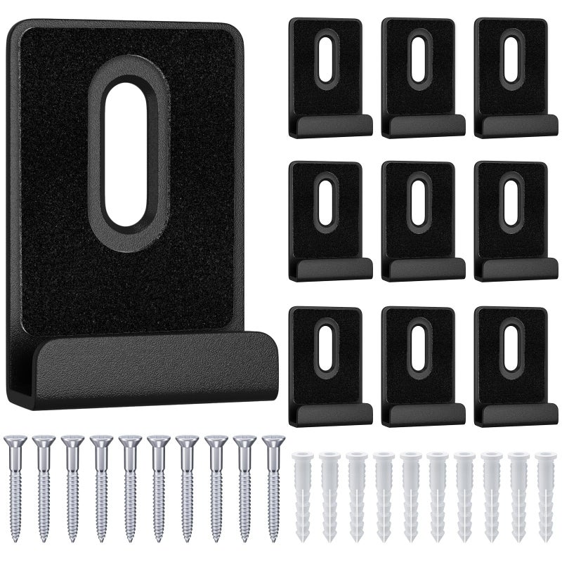 BAGTeck 10Pcs Metal Mirror Clips Wide Channel Mirror Hanger Clip Kit Large Heavy Retainer Clips for Mirrors with Screw Mirror Clips for Wall Mounting Frameless Mirror Billboard Displays Tile Display - Image 2