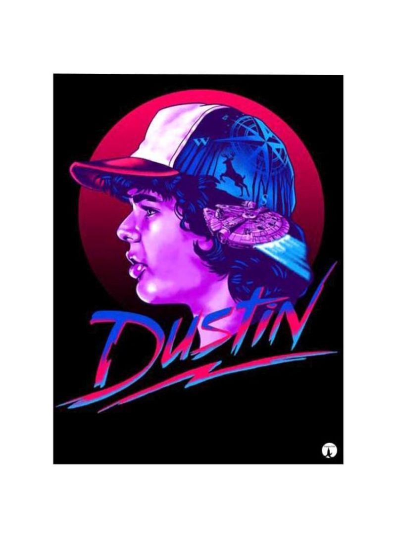 RKN Stranger Themed Printed Mousepad Black/Pink/Blue
