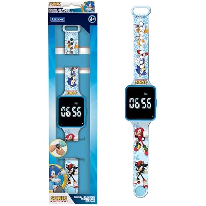 rayihni سونيك القنفذ، ساعة رقمية، عرض الوقت 12 ساعة أو 24 ساعة، زرقاء، Dmw060Sn - Image 1