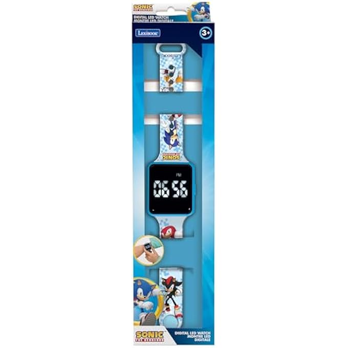 rayihni سونيك القنفذ، ساعة رقمية، عرض الوقت 12 ساعة أو 24 ساعة، زرقاء، Dmw060Sn - Image 5