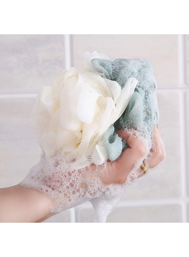 TCOTBE 4 Pack Loofah Bath Sponge Lace Mesh,Sponge Loofahs, Multi Color Bath Loofah Sponge Assortment for Silky Skin, Full Cleanse Lather Luxurious Bathing Accessories - Image 2