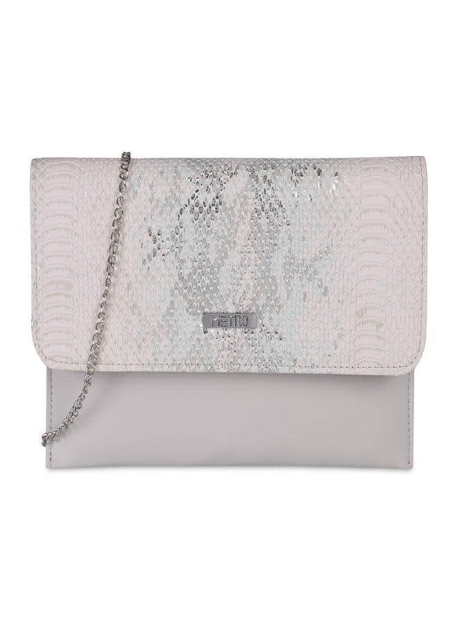 Metro Women's Grey Stylish Faux Leather Sling Bag (230-54) - Image 1