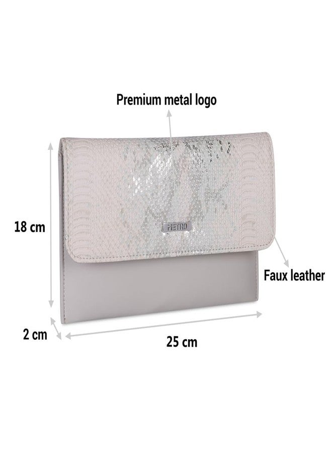 Metro Women's Grey Stylish Faux Leather Sling Bag (230-54) - Image 3