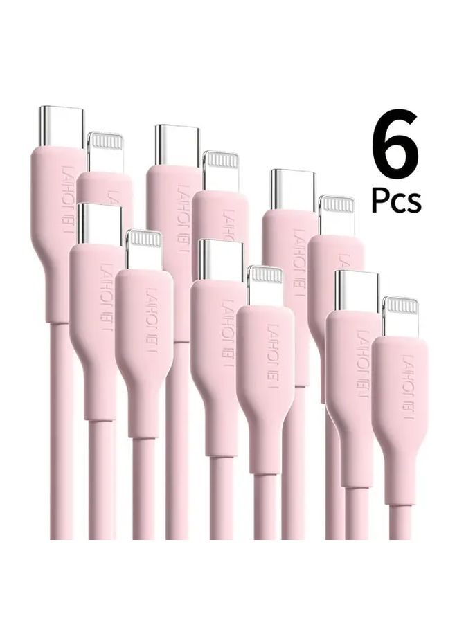 Macaron Purple 27W PD Fast Charging USB C to Lightning Cable 2m Anti Tangle Silicone - Image 5
