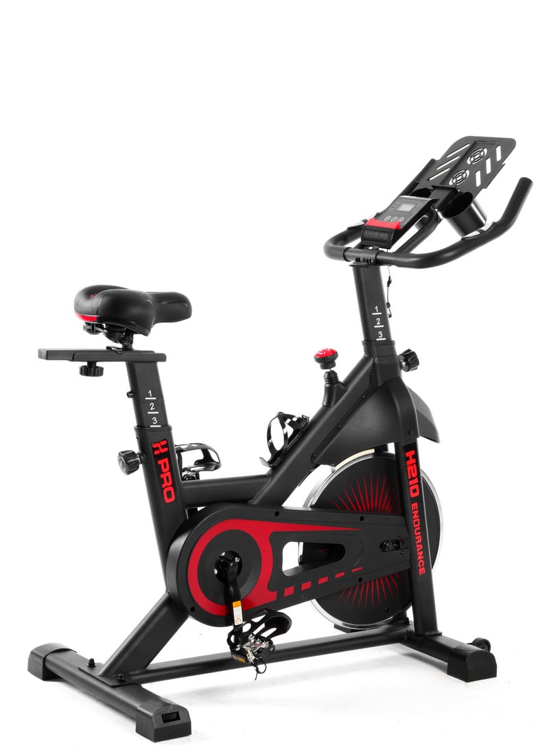 H PRO ENDURANCE Pro Magnetic Resistance Indoor Cycling Bike| Belt Drive Stationary Bike| With Lcd Monitor & Comfortable Seat Cushion| Exercise Bike For Home Cardio Workout| 6 Kg Flywheel  - Image 4