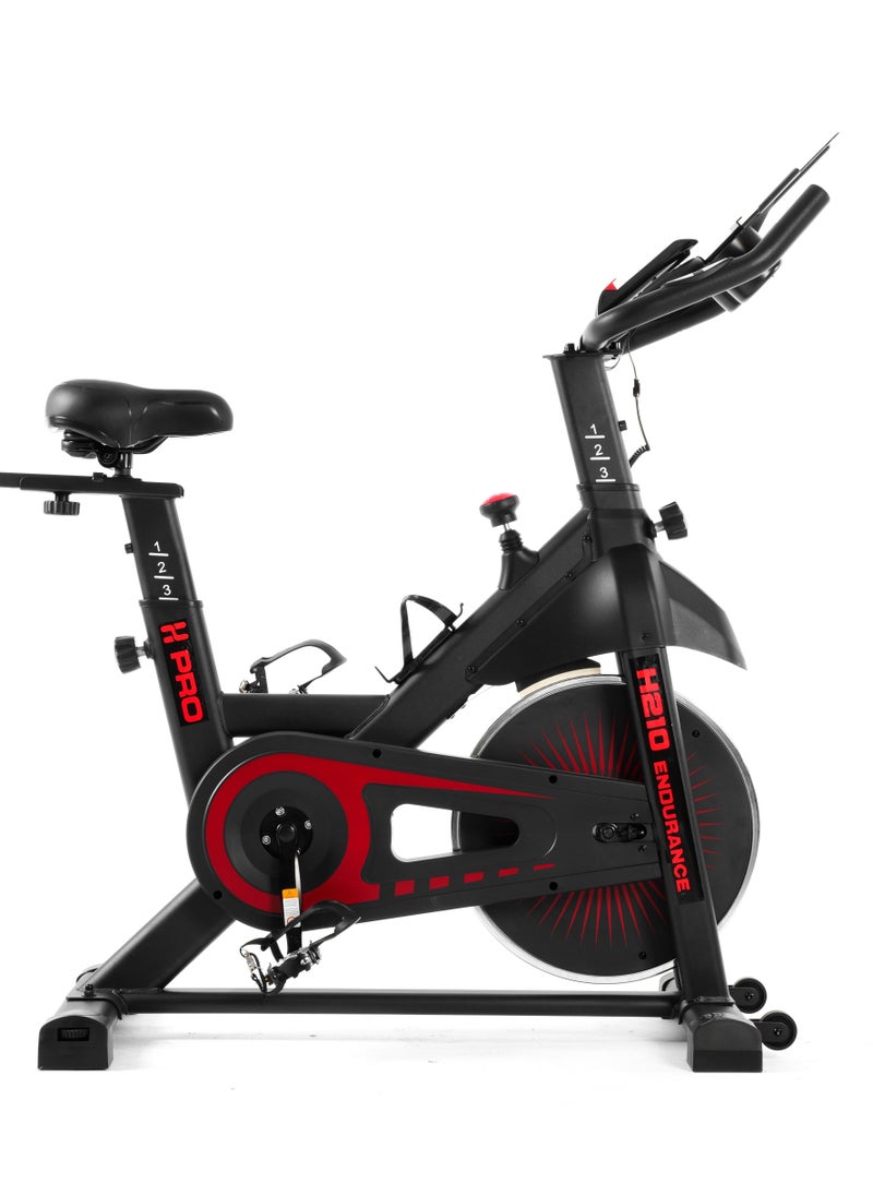 H PRO ENDURANCE Pro Magnetic Resistance Indoor Cycling Bike| Belt Drive Stationary Bike| With Lcd Monitor & Comfortable Seat Cushion| Exercise Bike For Home Cardio Workout| 6 Kg Flywheel  - Image 1