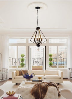 Ganeed Kitchen Island Pendant Light 45 cm Industrial Modern Lighting with Adjustable Chain 120 cm Silver 4 Lights  - Image 5