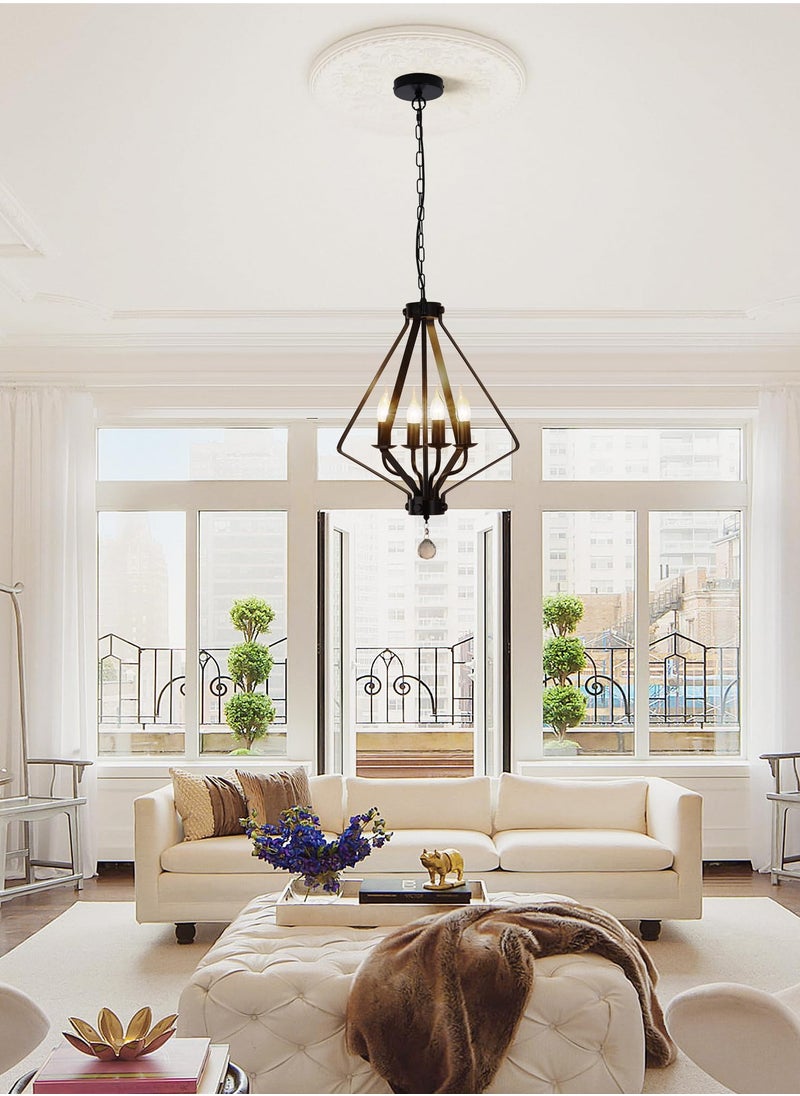 Ganeed Kitchen Island Pendant Light 45 cm Industrial Modern Lighting with Adjustable Chain 120 cm Silver 4 Lights  - Image 5