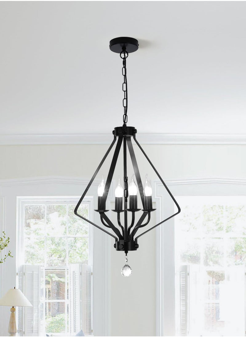 Ganeed Kitchen Island Pendant Light 45 cm Industrial Modern Lighting with Adjustable Chain 120 cm Silver 4 Lights  - Image 3