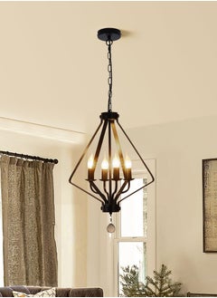 Ganeed Kitchen Island Pendant Light 45 cm Industrial Modern Lighting with Adjustable Chain 120 cm Silver 4 Lights  - Image 2