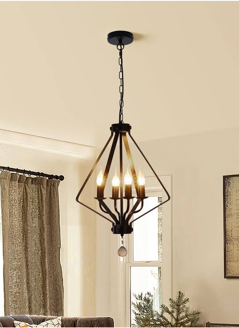 Ganeed Kitchen Island Pendant Light 45 cm Industrial Modern Lighting with Adjustable Chain 120 cm Silver 4 Lights  - Image 2