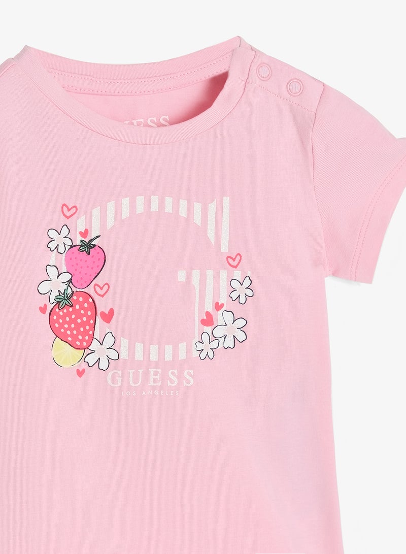 GUESS Infant Graphic Crew Neck T-Shirt - Image 3