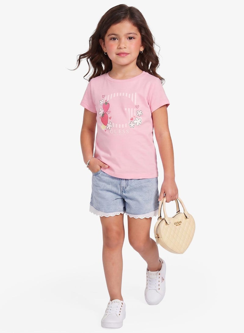GUESS Infant Graphic Crew Neck T-Shirt - Image 3