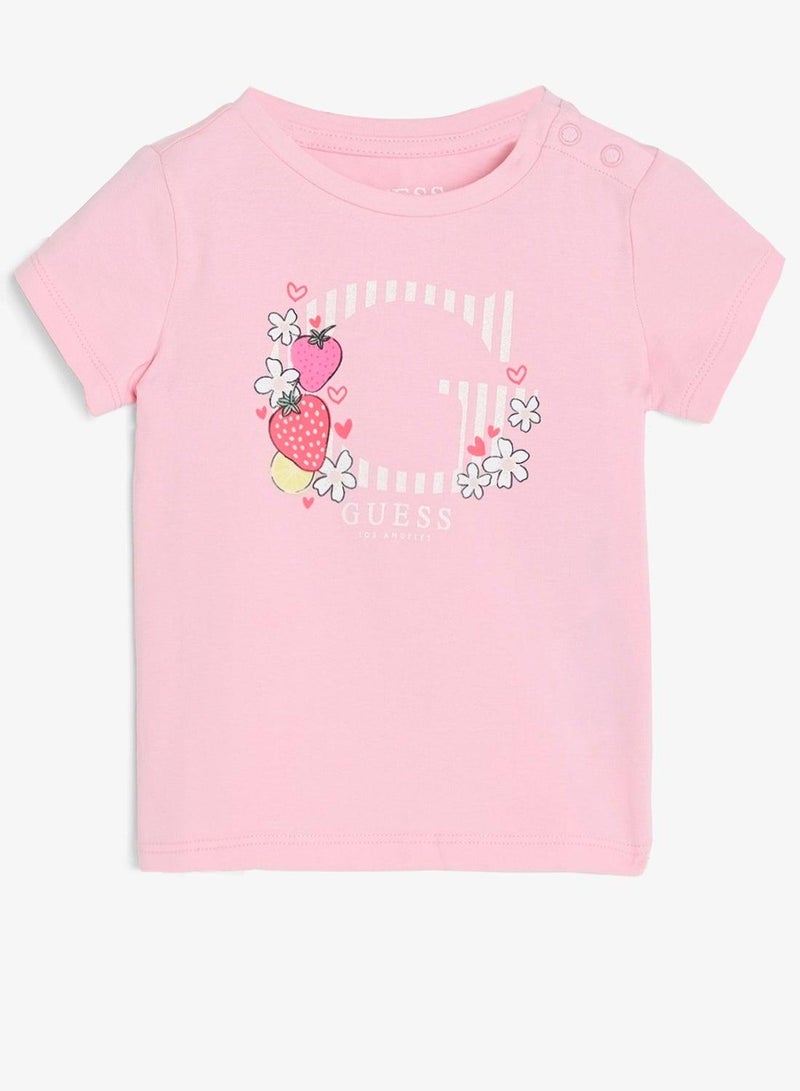 GUESS Infant Graphic Crew Neck T-Shirt - Image 5