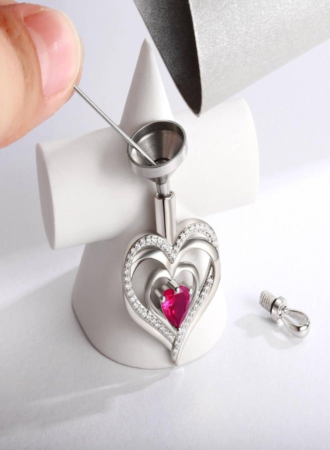 Sariel 925 Sterling Silver Heart Tree of Life Urn Necklace for Ashes Always in My Heart Keepsake Cremation Jewelry for Women (Heart Shape, July) - Image 3