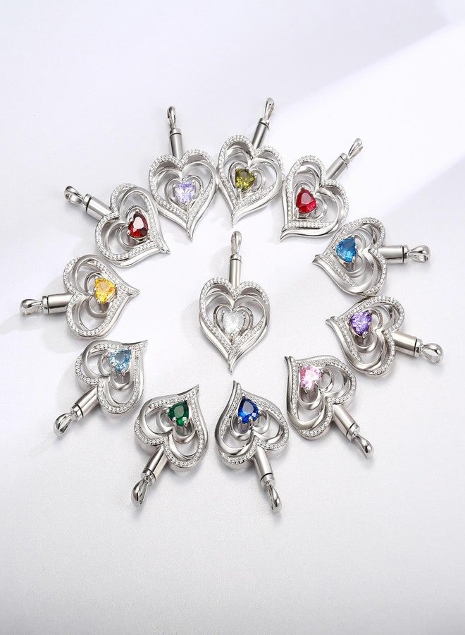 Sariel 925 Sterling Silver Heart Tree of Life Urn Necklace for Ashes Always in My Heart Keepsake Cremation Jewelry for Women (Heart Shape, July) - Image 4