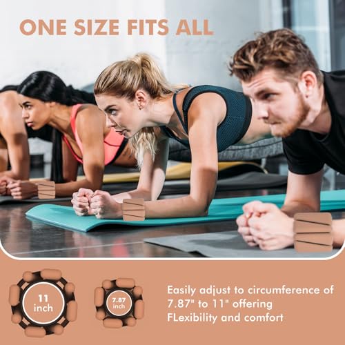 WUSOPU Wrist Weights, Ankle Weights for Women Men, Adjustable Wrist Weighted Bracelet for Home Gym Workout, Running, Yoga, Exercise, Strength Training, Set of 2 (1LB Each)-Light Brown - Image 5