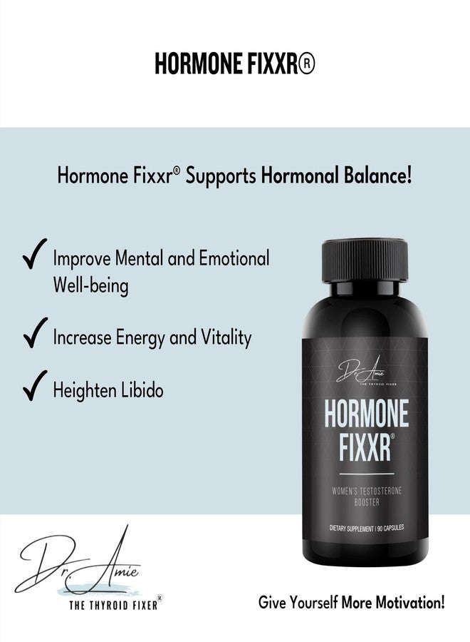Fixxr Hormone Support by Dr. Amie | Women's Testosterone Booster | 30 Day Supply, 90 Capsules - Image 3