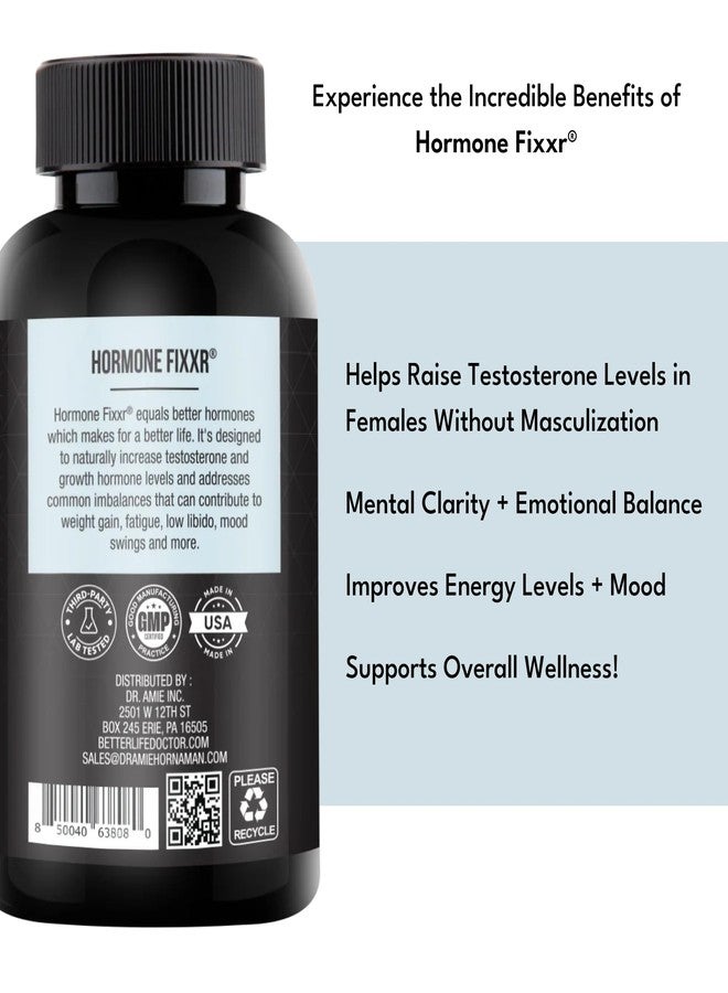 Fixxr Hormone Support by Dr. Amie | Women's Testosterone Booster | 30 Day Supply, 90 Capsules - Image 4