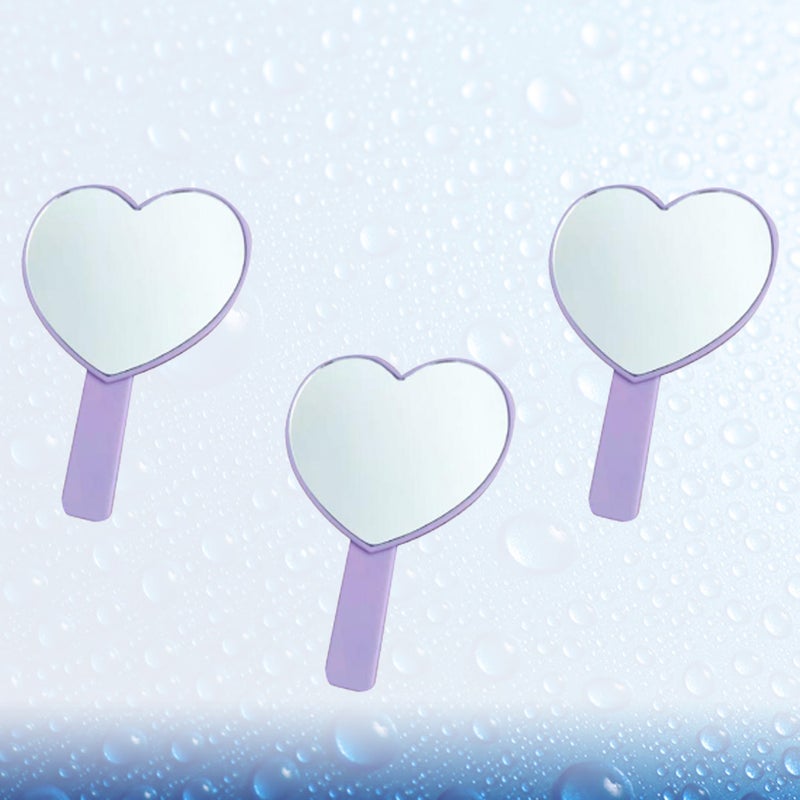 3Pcs Makeup Mirror Handheld Cosmetic Shaped Mirror Single Side ( ) - Image 5