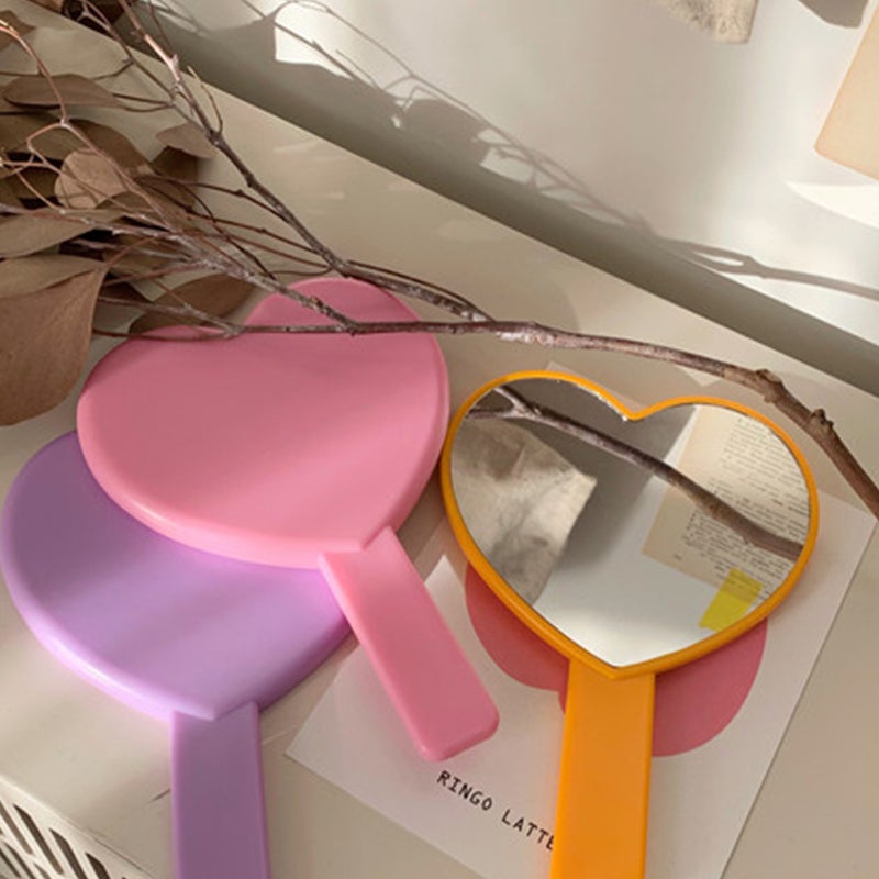 3Pcs Makeup Mirror Handheld Cosmetic Shaped Mirror Single Side ( ) - Image 4