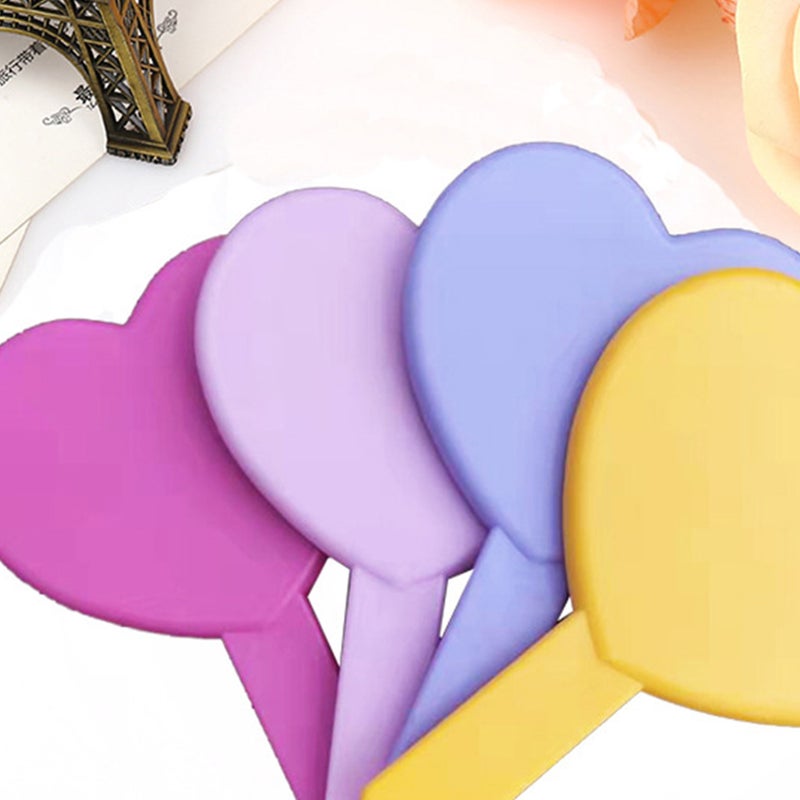 3Pcs Makeup Mirror Handheld Cosmetic Shaped Mirror Single Side ( ) - Image 2