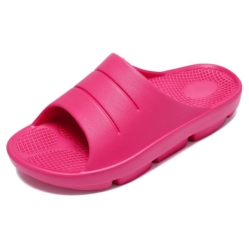 Wholesale EVA Rubber Plastic Thick Bottom Slippers Home Bathroom Bath Mens and Womens Sandals Slippers Couples Light Indoor Slippers 2317 Rose Red