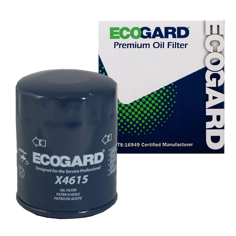 فلتر زيت المحرك ECOGARD X4615 المتميز القابل للتدوير للزيوت التقليدية يناسب سوبارو فورستر 25L 20042021 أوتباك 25L 20052022 كروس تريك 20L 20162021 إمبريزا 20L 20042021