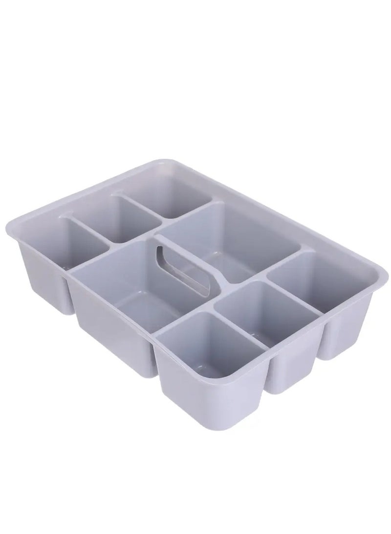 فافيلا منظم درج بلاستيك  متعدد الوظائف  8 عين للشرابات والملابس الداخلية والجوارب والكرفته والاكسسورات وتوك الشعر  ( لون رمادي فاتح او غامق ) - Image 2