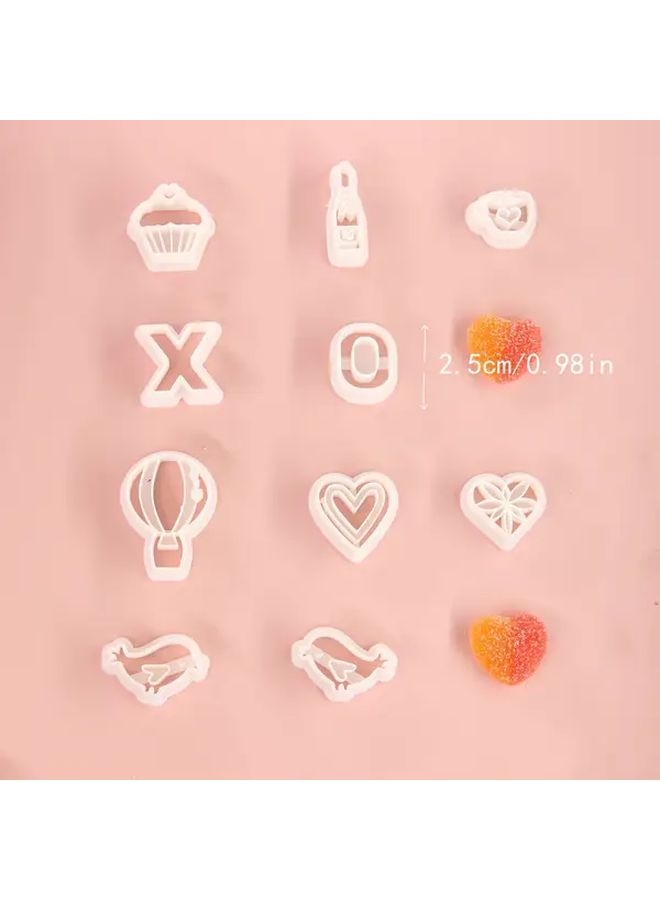 Polymer Clay Cutters 10pcs Hearts Birds for Valentines Earrings Jewelry - Image 2
